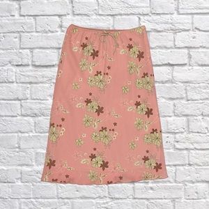 Vintage Balletcore Floral Midi Skirt